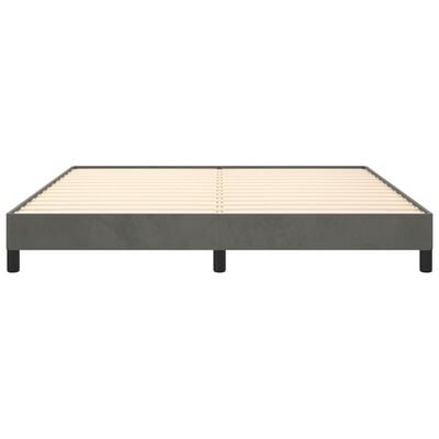 vidaXL Bed Frame without Mattress Dark Grey 183x203 cm King Velvet