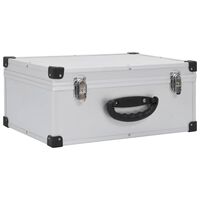 vidaXL CD Case for 60 CDs Aluminium ABS Silver