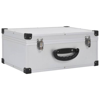 vidaXL CD Case for 60 CDs Aluminium ABS Silver, silver vidaXL CD Case for 60 CDs Aluminium ABS Silver