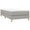 vidaXL Bed Frame without Mattress Light Grey 90x200 cm Fabric