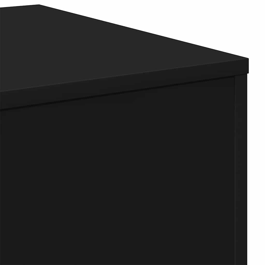 vidaXL Side Tables 3 pcs Black Engineered Wood