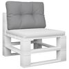 vidaXL Pallet Cushion Grey 50x40x12 cm Fabric