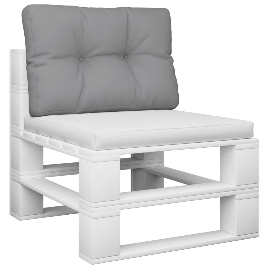 vidaXL Pallet Cushion Grey 50x40x12 cm Fabric
