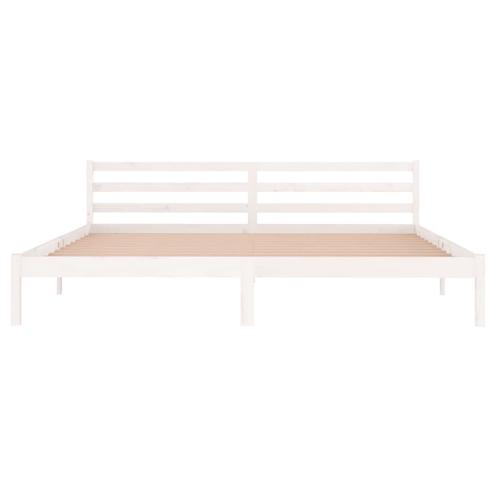 vidaXL Bed Frame without Mattress Solid Wood Pine 200x200cm White