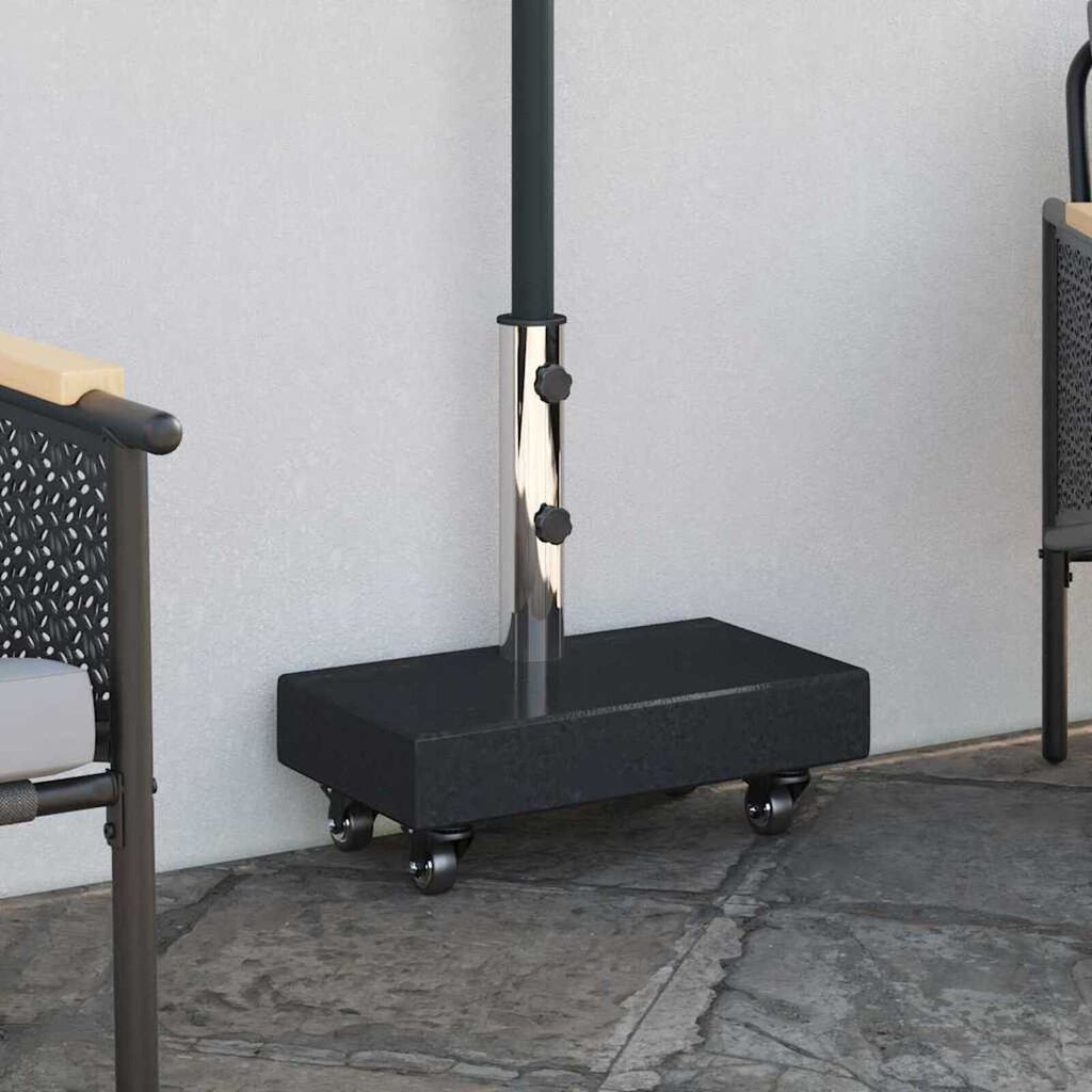 vidaXL Umbrella Base Black 45x25x8 cm Granite