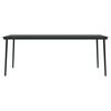 vidaXL 7 Piece Garden Dining Set Black