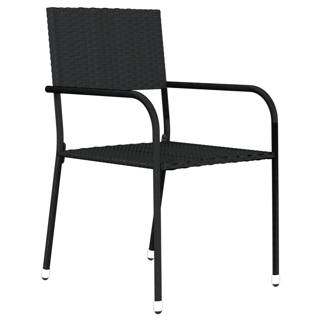 vidaXL 5 Piece Garden Dining Set Black