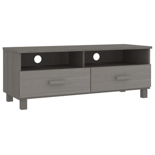 vidaXL TV Cabinet HAMAR Light Grey 106x40x40 cm Solid Wood Pine
