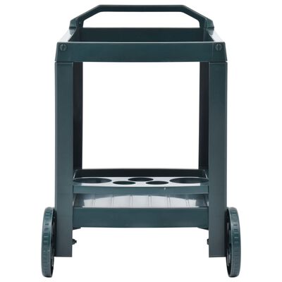 vidaXL Beverage Cart Green 69x53x72 cm Plastic, green vidaXL Beverage Cart Green 69x53x72 cm Plastic