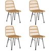 vidaXL 5 Piece Garden Dining Set Poly Rattan