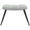 vidaXL Relaxing Chair with a Stool Light Grey Velvet