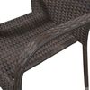 vidaXL Stackable Outdoor Chairs 6 pcs Poly Rattan Brown