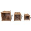 vidaXL 3 pcs Bamboo Raised Bed with Nylon Lining