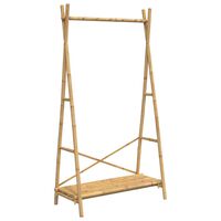 vidaXL Clothes Rack with Shelf 102x50x190 cm Bamboo,  vidaXL Clothes Rack with Shelf 102x50x190 cm Bamboo