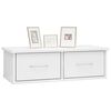 vidaXL Wall-mounted Drawer Shelf High Gloss White 60x26x18.5 cm Engineered Wood