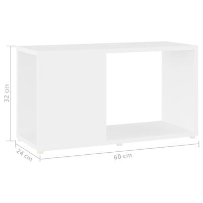 vidaXL TV Cabinet White 60x24x32cm Engineered Wood, white vidaXL TV Cabinet White 60x24x32cm Engineered Wood