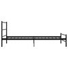 vidaXL Bed Frame without Mattress Black Metal 90x200 cm