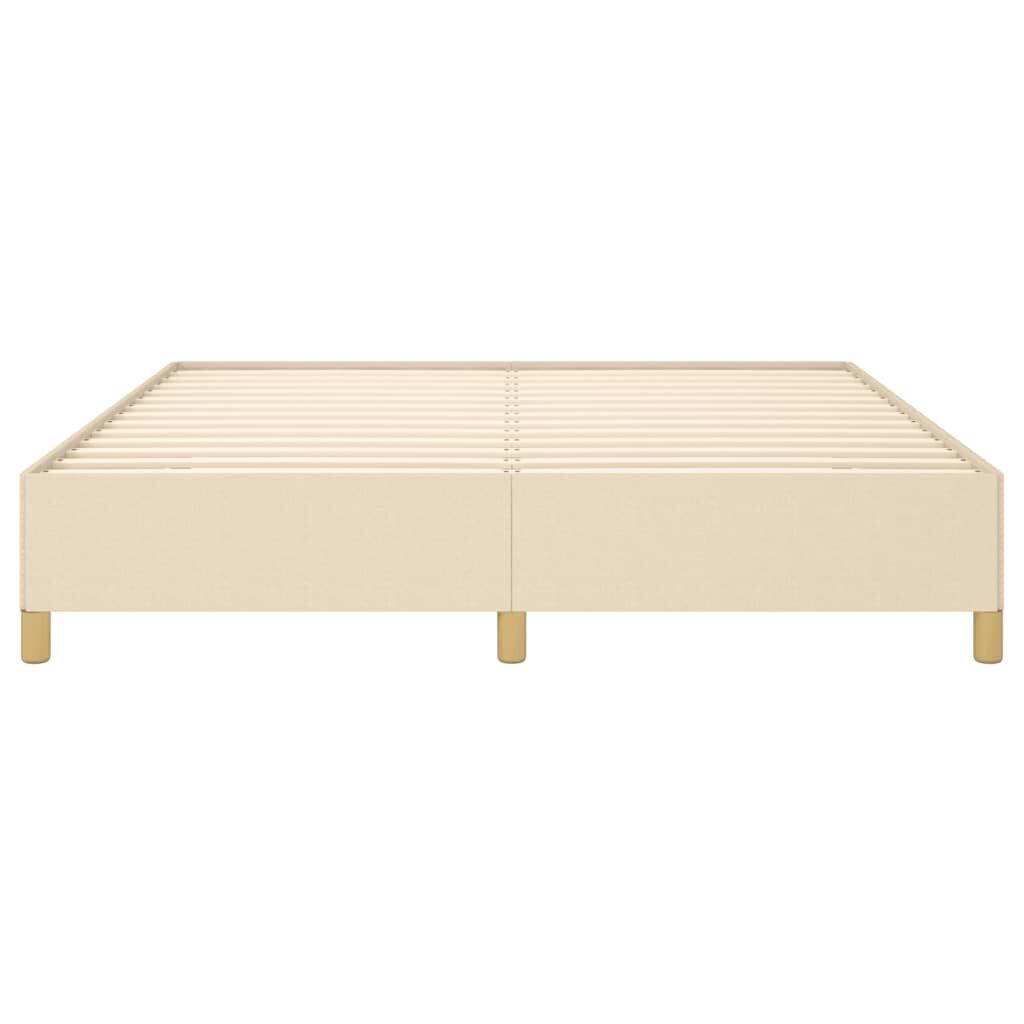 vidaXL Bed Frame without Mattress Cream 180x200 cm Super King Fabric
