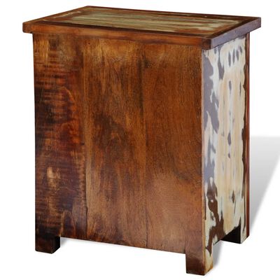 vidaXL Nightstand with 2 Drawers Solid Reclaimed Wood,  vidaXL Nightstand with 2 Drawers Solid Reclaimed Wood