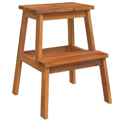 vidaXL 2 Step Stool 40x38x50 cm Solid Wood Acacia,  vidaXL 2 Step Stool 40x38x50 cm Solid Wood Acacia