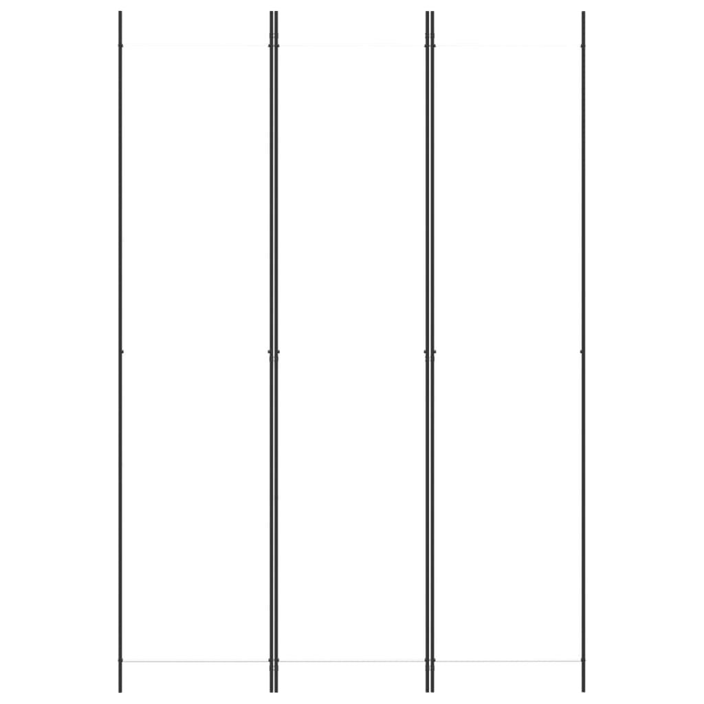 vidaXL 3-Panel Room Divider White 150x220 cm Fabric