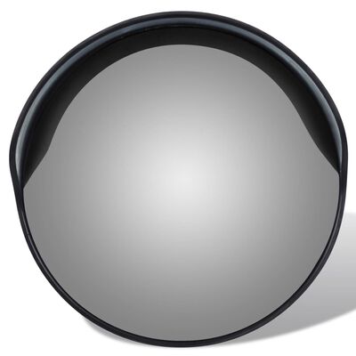 vidaXL Convex Traffic Mirror PC Plastic Black 30 cm Outdoor, black vidaXL Convex Traffic Mirror PC Plastic Black 30 cm Outdoor