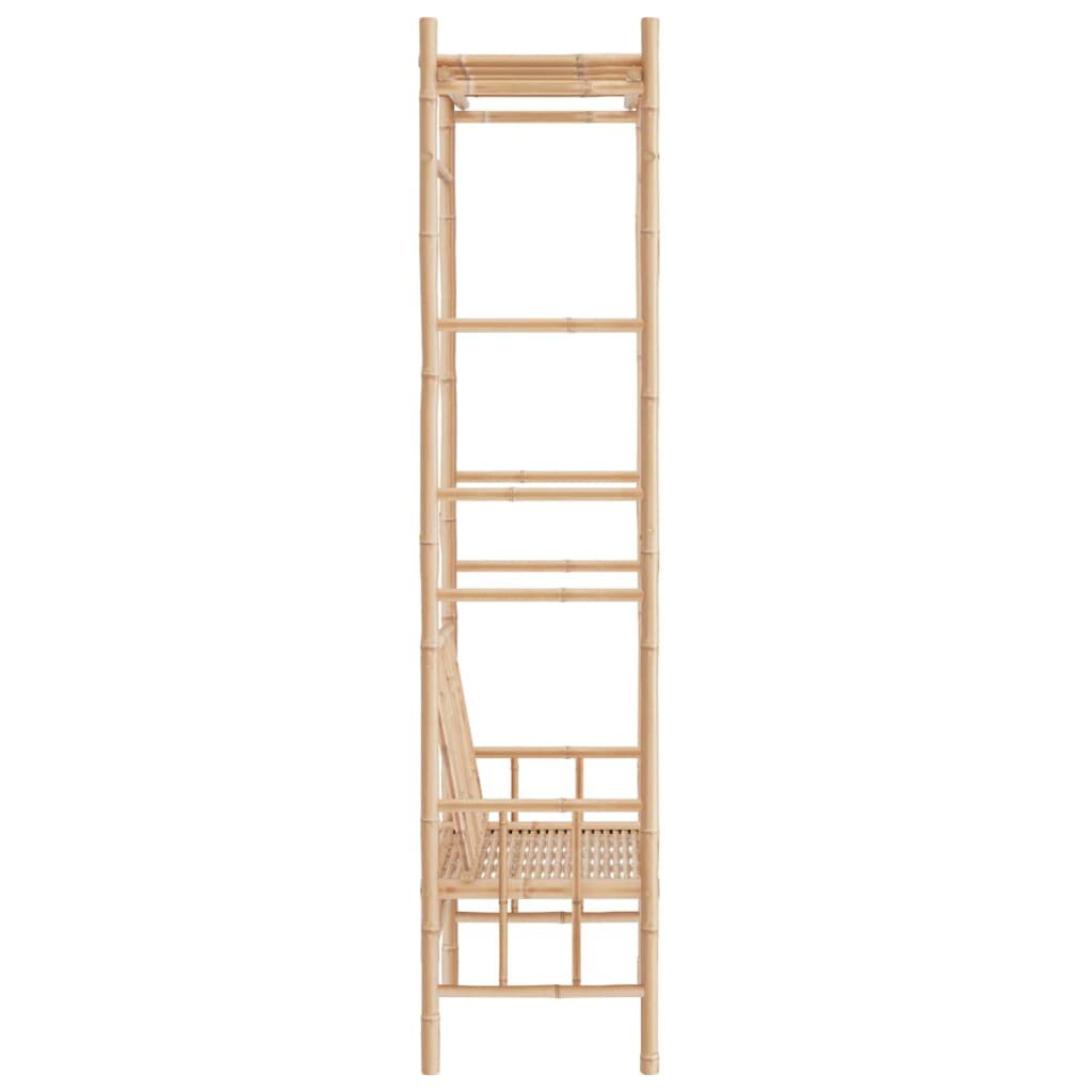 vidaXL Garden Bench with Pergola 116 cm Bamboo