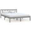 vidaXL Bed Frame without Mattress Grey Solid Wood 140x200 cm