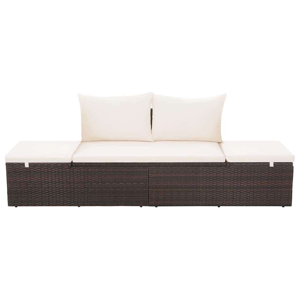 vidaXL Garden Bed Brown 195x60 cm Poly Rattan