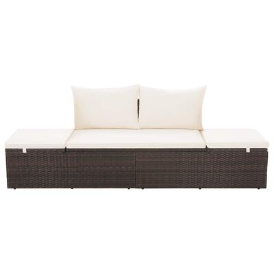 vidaXL Garden Bed Brown 195x60 cm Poly Rattan, brown vidaXL Garden Bed Brown 195x60 cm Poly Rattan