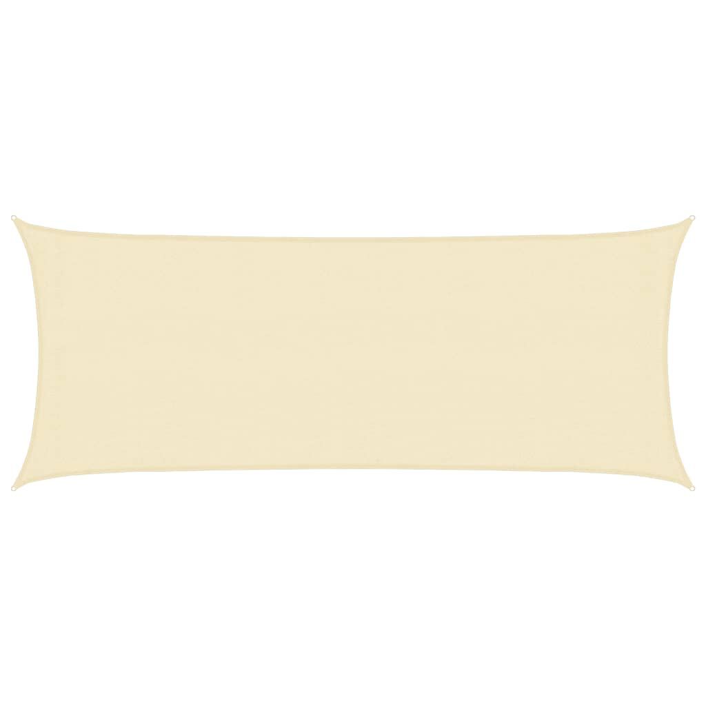 vidaXL Sunshade Sail 160 g/m² Cream 2x5 m HDPE