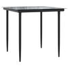 vidaXL 5 Piece Garden Dining Set with Cushions Grey Poly Rattan