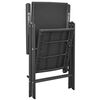 vidaXL 7 Piece Garden Dining Set Black