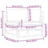 vidaXL Garden Corner Sofa with Dark Grey Cushions Bamboo