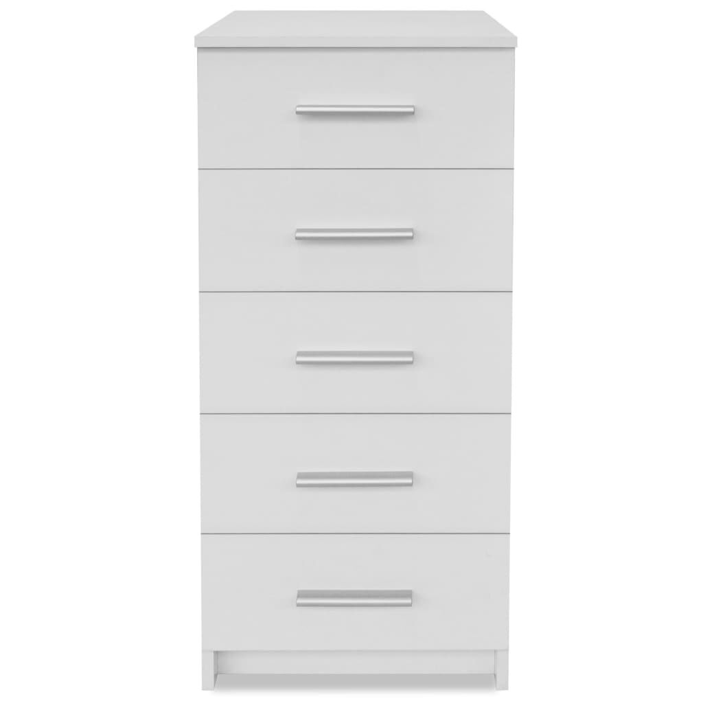 vidaXL Tall Chest of Drawers Engineered Wood 41x35x106 cm White