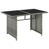 vidaXL 10 Piece Garden Lounge Set with Cushions Poly Rattan Grey