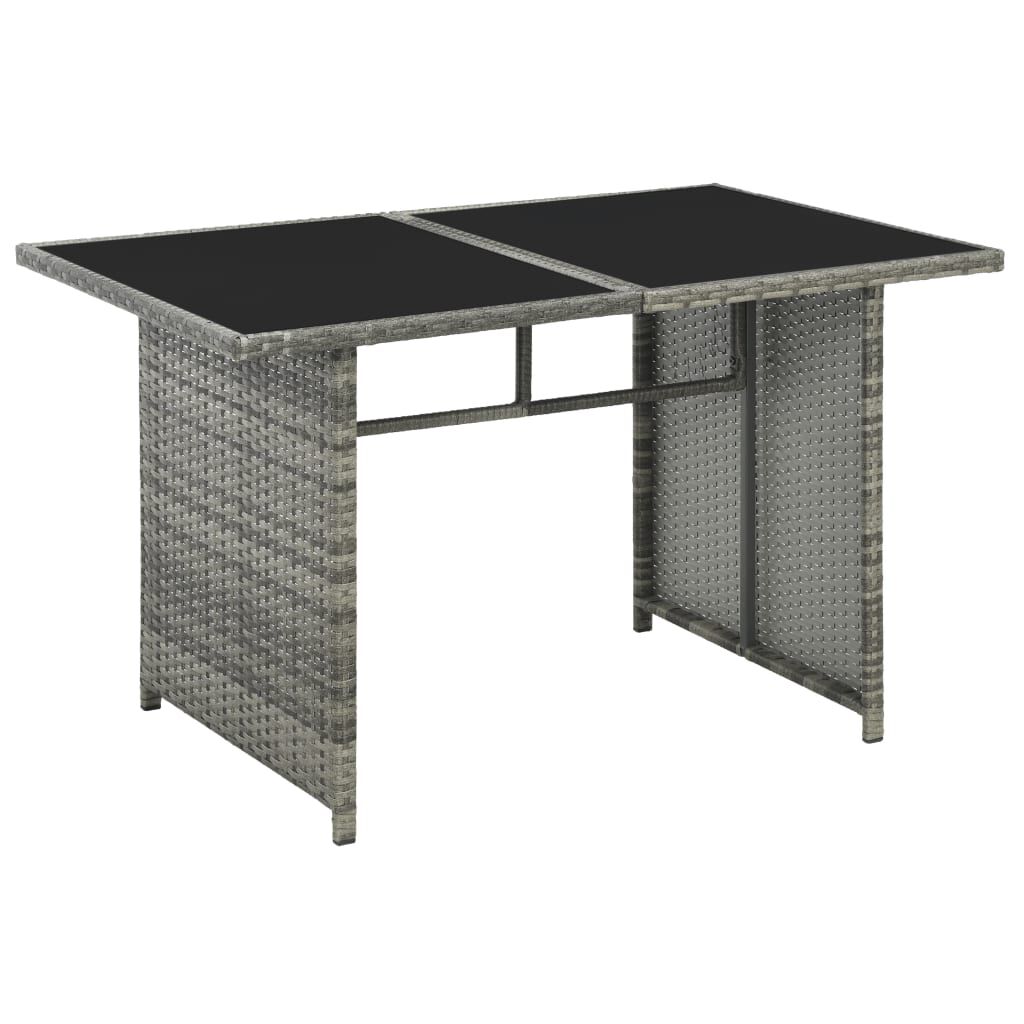 vidaXL 10 Piece Garden Lounge Set with Cushions Poly Rattan Grey