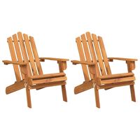 vidaXL Garden Adirondack Chairs 2 pcs Solid Wood Acacia, brown vidaXL Garden Adirondack Chairs 2 pcs Solid Wood Acacia