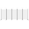 vidaXL 5-Panel Room Divider White 433x180 cm Fabric