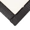 vidaXL Sunbed with Cushion Black Poly Rattan