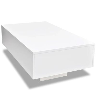 vidaXL Coffee Table High Gloss White, white vidaXL Coffee Table High Gloss White