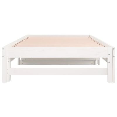 vidaXL Pull-out Day Bed without Mattress White 2x(90x200) cm, white vidaXL Pull-out Day Bed without Mattress White 2x(90x200) cm