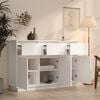 vidaXL Sideboard White 110x34x75 cm Solid Wood Pine