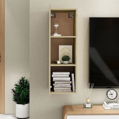 vidaXL TV Cabinet Sonoma Oak 30.5x30x90 cm Engineered Wood