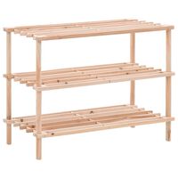 vidaXL 3-Tier Shoe Rack Solid Fir Wood,  vidaXL 3-Tier Shoe Rack Solid Fir Wood