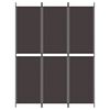 vidaXL 3-Panel Room Divider Brown 150x200 cm Fabric