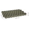 vidaXL Grass Grids 16 pcs Green 60x40x3 cm Plastic