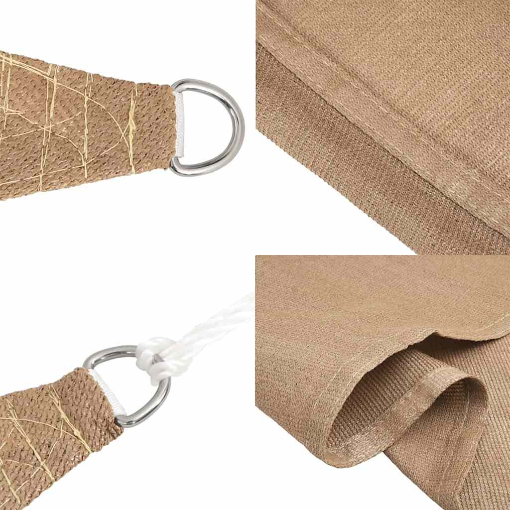 vidaXL Sunshade Sail 160 g/m² Taupe 6x8 m HDPE