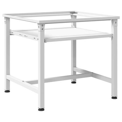 Washing Machine Pedestal with Pull-Out Shelf White,  Washing Machine Pedestal with Pull-Out Shelf White