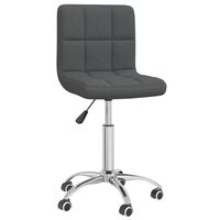 vidaXL Swivel Dining Chair Dark Grey Fabric, dark grey vidaXL Swivel Dining Chair Dark Grey Fabric